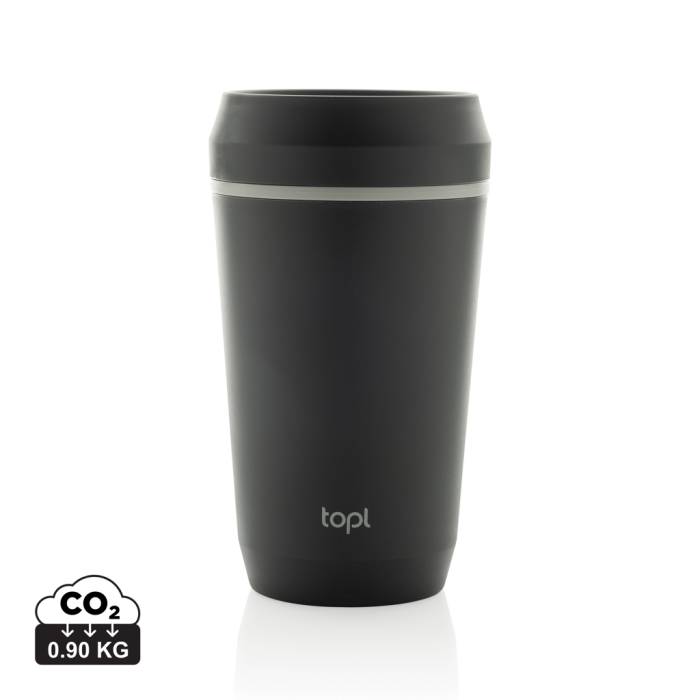 Topl újrahaszn. acél elviteles pohár, 354 ml - szürke<br><small>XI-RBTGP12CH</small>