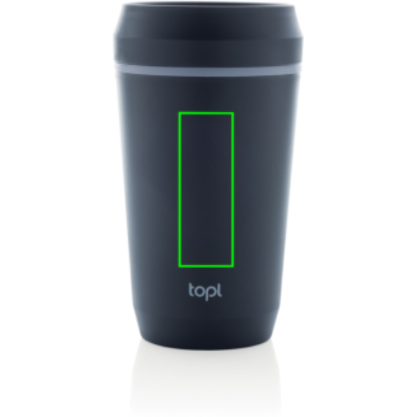 Topl újrahaszn. acél elviteles pohár, 354 ml