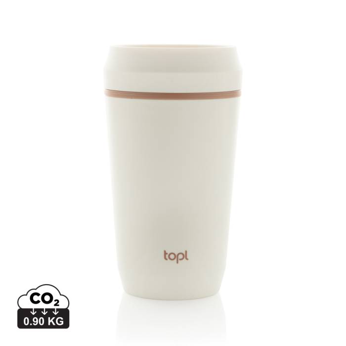 Topl újrahaszn. acél elviteles pohár, 354 ml - fehér<br><small>XI-RBTGP12SA</small>