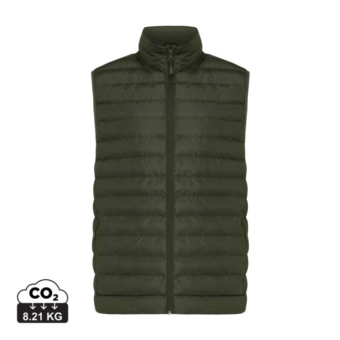 Iqoniq Meru férfi újrahasznosított poliészter mellény - khaki<br><small>XI-T1702.020.L</small>