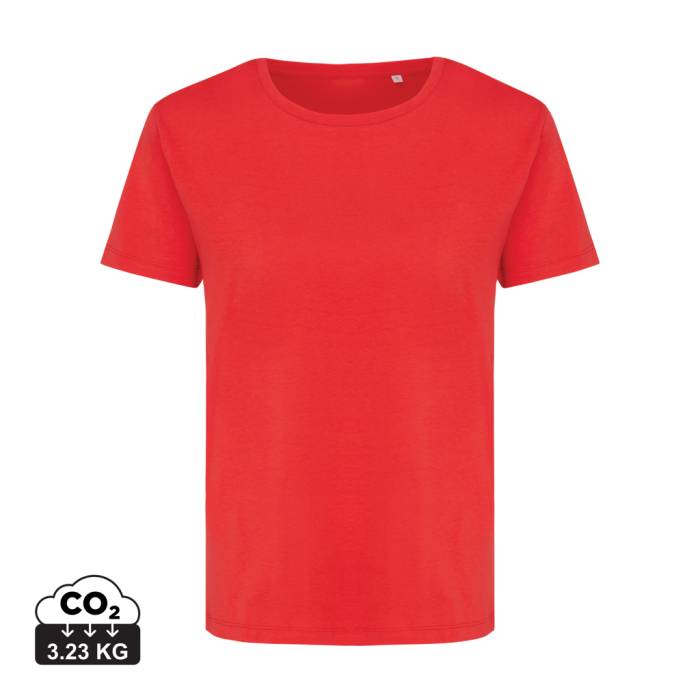 Iqoniq Yala női könnyű újrahasznosított pamut póló - luscious red<br><small>XI-T4100.008.L</small>