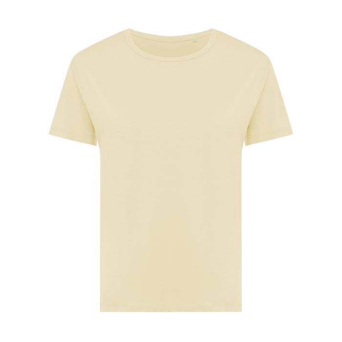 Iqoniq Yala női könnyű újrahasznosított pamut póló - cream yellow<br><small>XI-T4100.036.L</small>