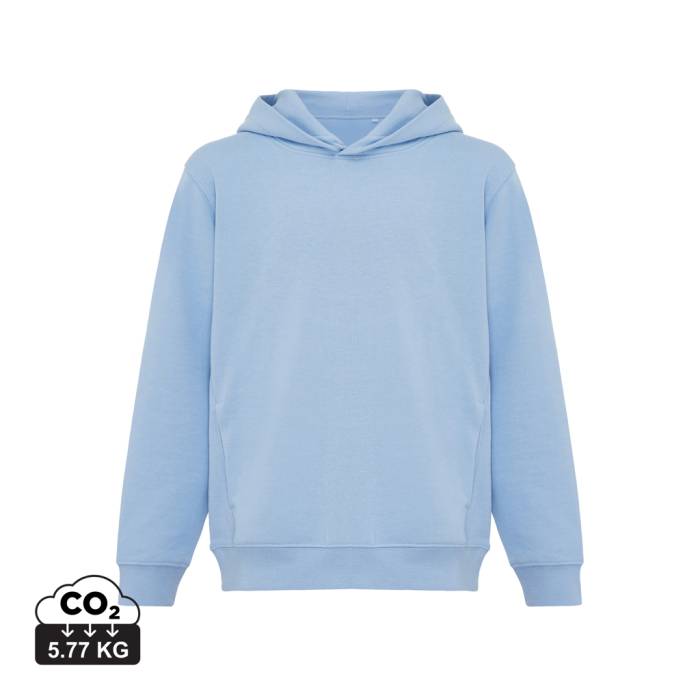 Iqoniq Yengo újrahaszn. pamut gyermek kapucnis pulóver - sky blue<br><small>XI-T6404.022.1112</small>