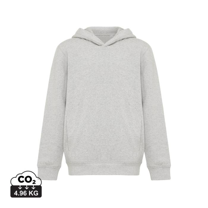 Iqoniq Yengo újrahaszn. pamut gyermek kapucnis pulóver - light heather grey<br><small>XI-T6404.032.1112</small>