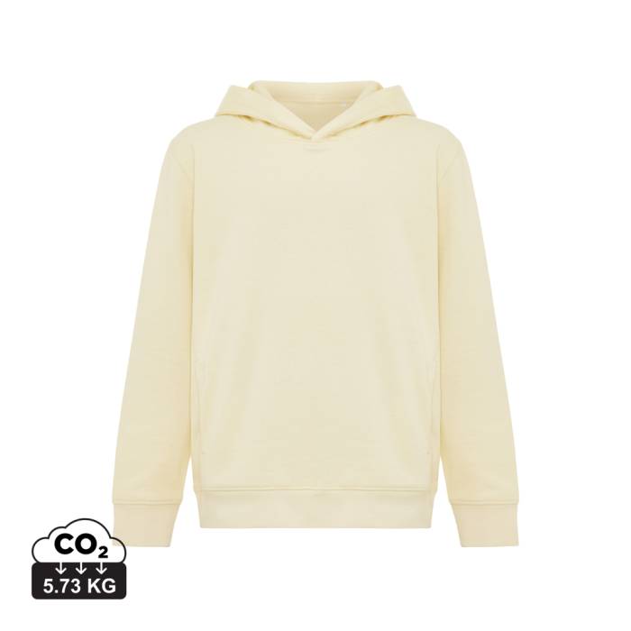 Iqoniq Yengo újrahaszn. pamut gyermek kapucnis pulóver - cream yellow<br><small>XI-T6404.036.1112</small>