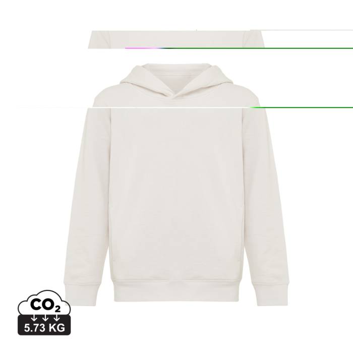 Iqoniq Yengo újrahaszn. pamut gyermek kapucnis pulóver - ivory white<br><small>XI-T6404.040.34</small>