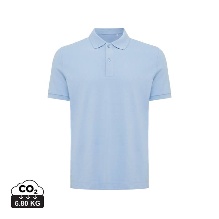 Iqoniq Yosemite újrahasznosított pamut piké póló - sky blue<br><small>XI-T9200.022.XXL</small>