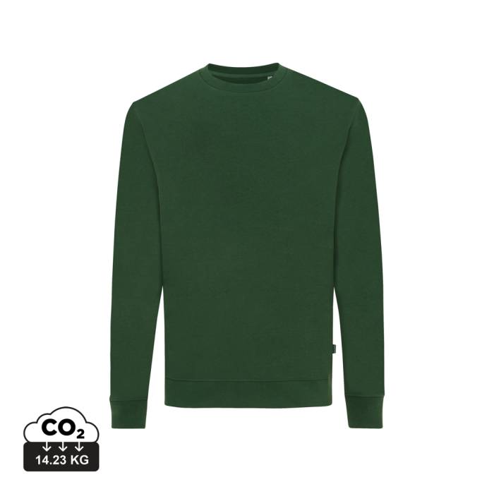 Iqoniq Zion újrahaszn. pamut pulóver kerek nyakkivágással - forest green...<br><small>XI-T9300.005.L</small>