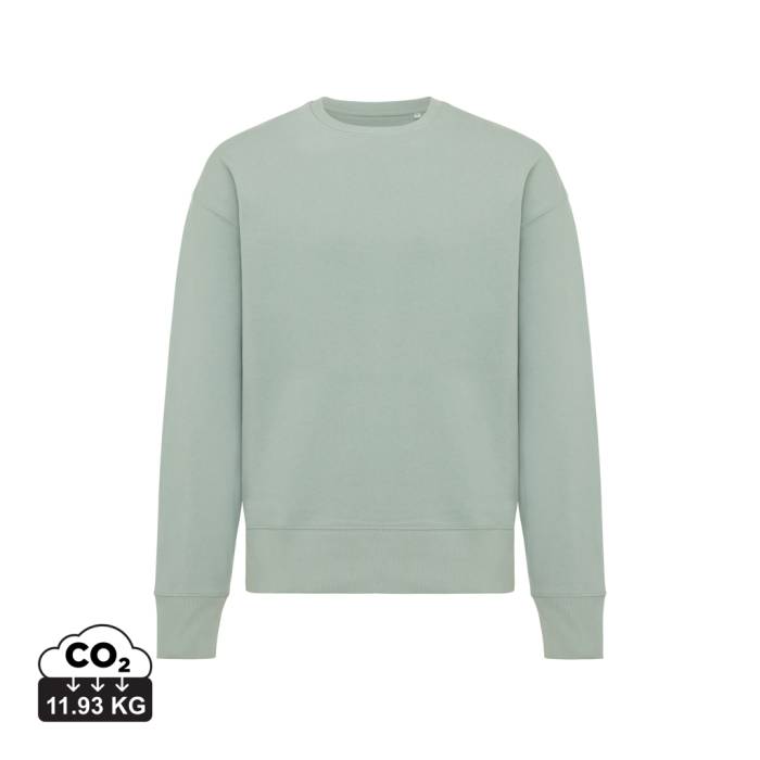 Iqoniq Kruger relaxed újrah. pamut pulóver kerek nyakkivág - Iceberg green...<br><small>XI-T9302.023.XL</small>