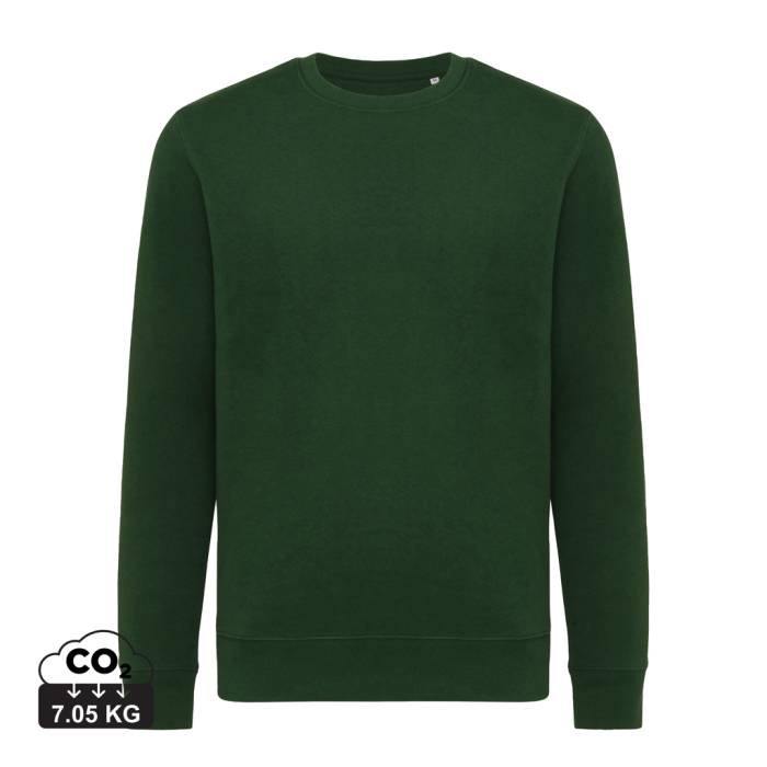 Iqoniq Etosha könnyű újrah. pamut kerek nyakú pulóver - forest green<br><small>XI-T9303.005.XL</small>