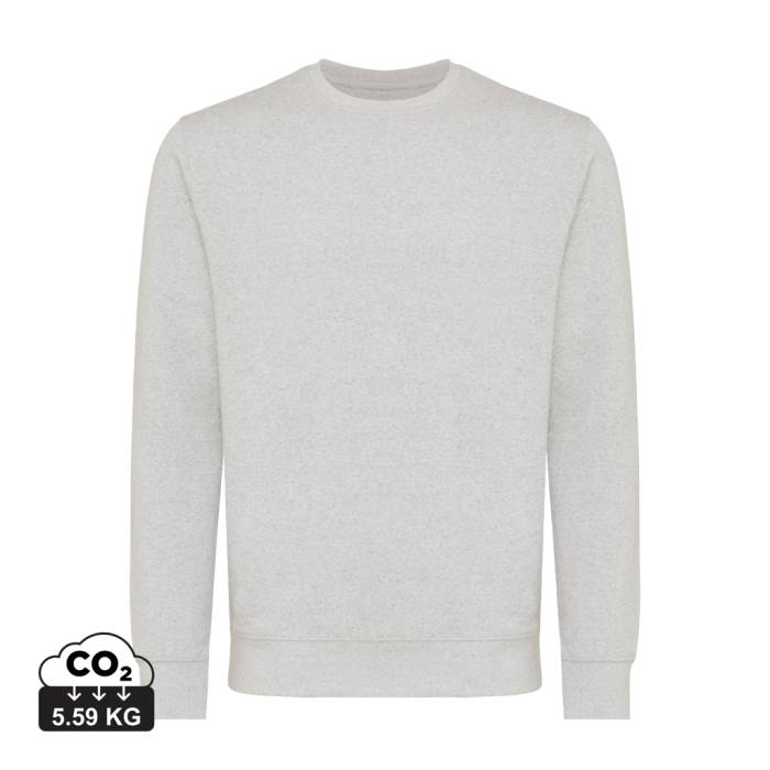 Iqoniq Etosha könnyű újrah. pamut kerek nyakú pulóver - light heather grey<br><small>XI-T9303.032.4XL</small>