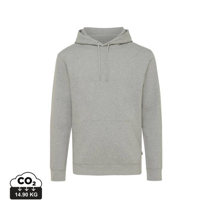 Iqoniq Torres újrahaszn. pamut kapucnis pulóver festetlen - heather grey...<br><small>XI-T9401.013.XL</small>