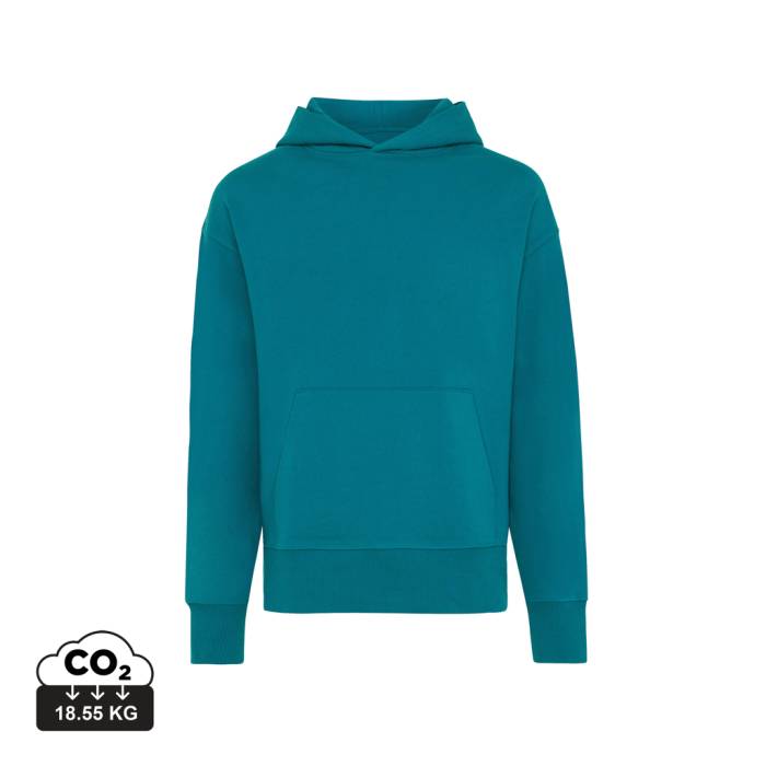 Iqoniq Yoho relaxed újrahasznosított pamut kapucnis pulóve - verdigris...<br><small>XI-T9402.009.L</small>