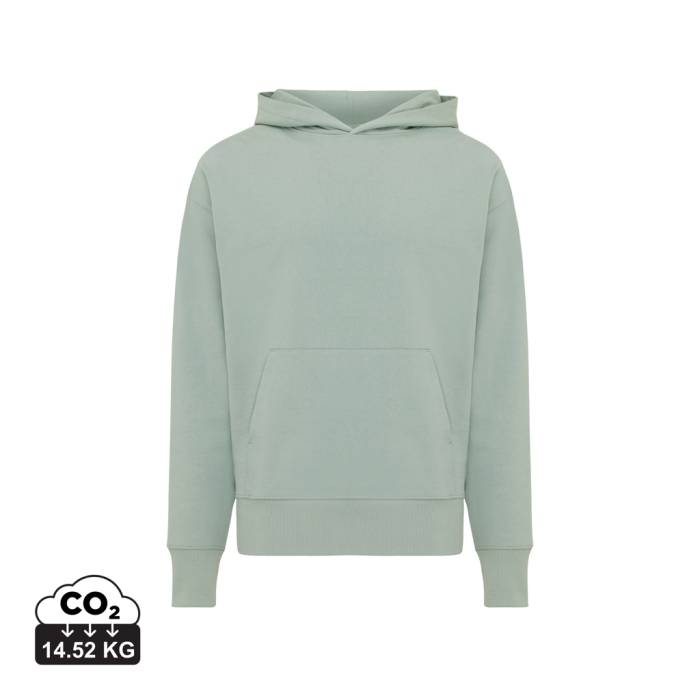 Iqoniq Yoho relaxed újrahasznosított pamut kapucnis pulóve - Iceberg green...<br><small>XI-T9402.023.L</small>