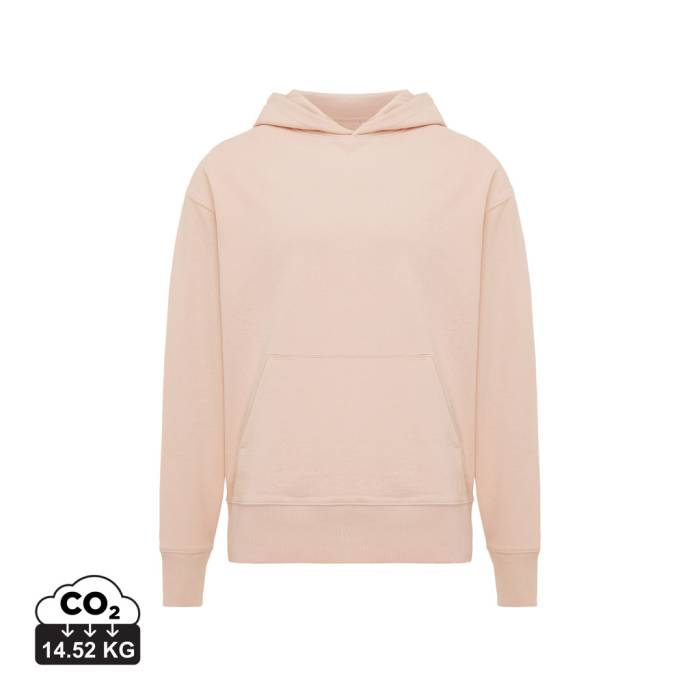 Iqoniq Yoho relaxed újrahasznosított pamut kapucnis pulóve - peach nectar...<br><small>XI-T9402.038.XXXL</small>