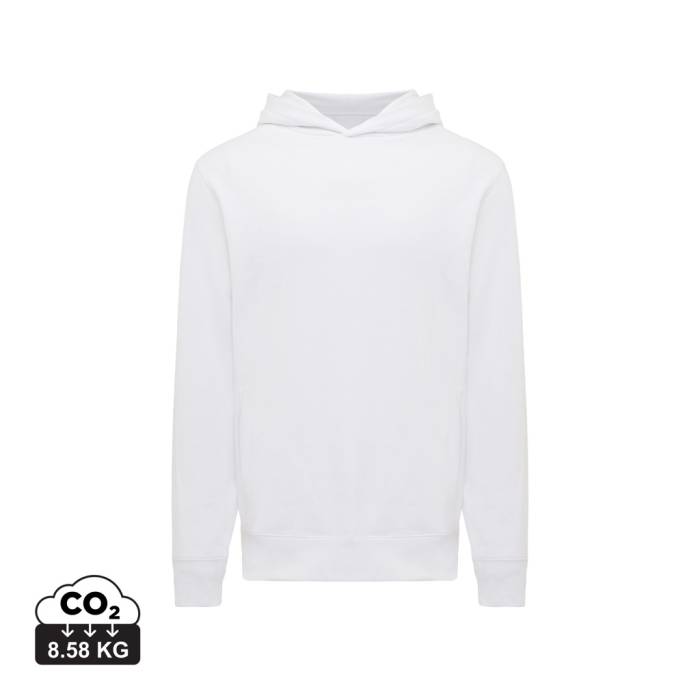 Iqoniq Yengo újrah. pamut kapucnis pulóver oldalsó zsebekk - recycled white...<br><small>XI-T9405.004.L</small>