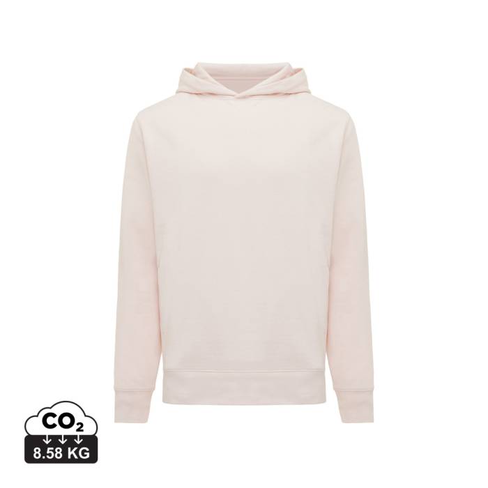 Iqoniq Yengo újrah. pamut kapucnis pulóver oldalsó zsebekk - cloud pink...<br><small>XI-T9405.039.XL</small>