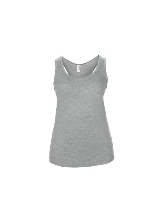 NŐI TRI-BLEND RACERBACK TRIKÓ - Heather Grey, #9EA2A2<br><small>UT-anL6751hgr-2xl</small>