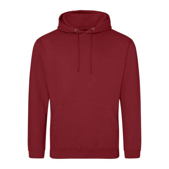 COLLEGE HOODIE - Red Hot Chilli, #9D2235<br><small>UT-awjh001rhc-l</small>