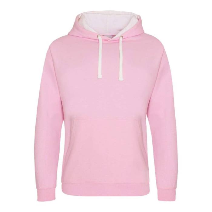 VARSITY HOODIE - Baby Pink/Arctic White, #F5B6CD/#FFFFFF<br><small>UT-awjh003bbp/wh-2xl</small>