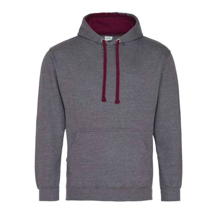 VARSITY HOODIE - Charcoal/Heather Grey, #51545D/#A2AAAD<br><small>UT-awjh003ch/hgr-2xl</small>