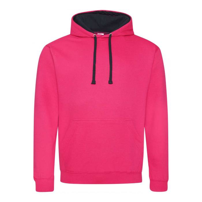 VARSITY HOODIE - Hot Pink/French Navy, #CE0F69/#081F2C<br><small>UT-awjh003hpi/fnv-l</small>
