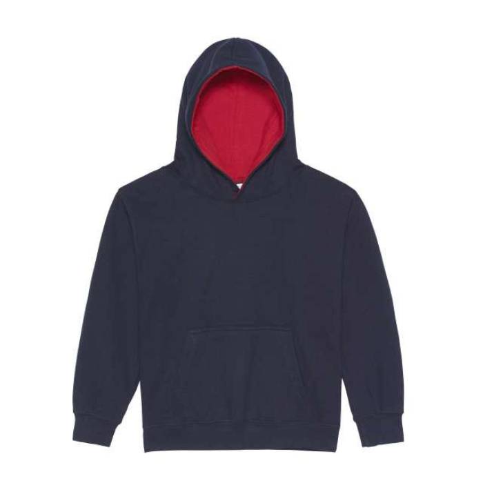 KIDS VARSITY HOODIE - New French Navy/Fire Red, #081F2C/#BA0C2F<br><small>UT-awjh003jfnv/fr-7/8</small>