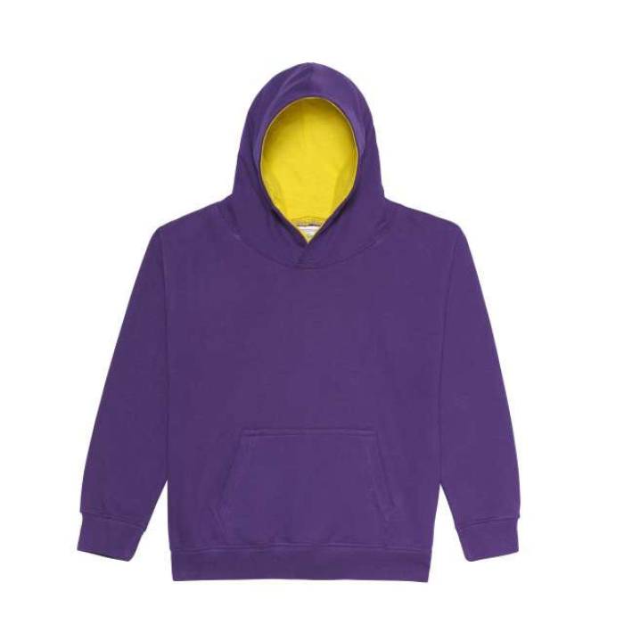 KIDS VARSITY HOODIE - Purple/Sun Yellow, #582C83/#FEDB00<br><small>UT-awjh003jpu/sye-3/4</small>