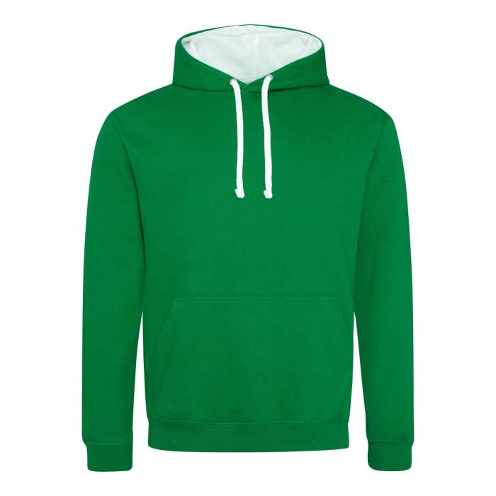 VARSITY HOODIE - Kelly Green/Arctic White, #009A44/#FFFFFF<br><small>UT-awjh003kl/awh-2xl</small>