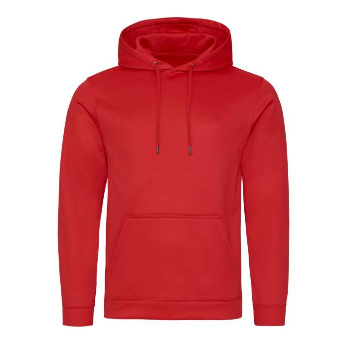 SPORTS POLYESTER HOODIE - Fire Red, #BA0C2F<br><small>UT-awjh006fr-2xl</small>