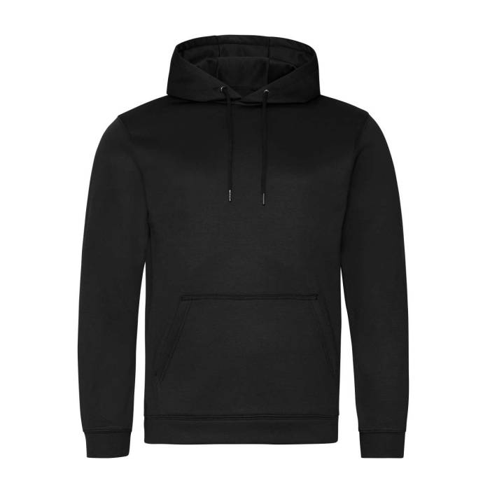 SPORTS POLYESTER HOODIE - Jet Black, #212322<br><small>UT-awjh006jbk-2xl</small>