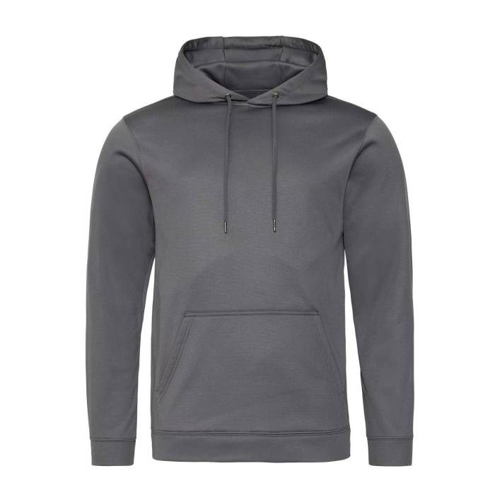 SPORTS POLYESTER HOODIE - Steel Grey, #707372<br><small>UT-awjh006stg-2xl</small>