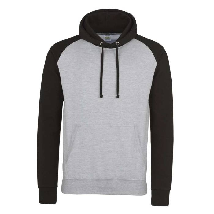 BASEBALL HOODIE - Heather Grey/Jet Black, #A2AAAD/#212322<br><small>UT-awjh009hgr/jb-s</small>