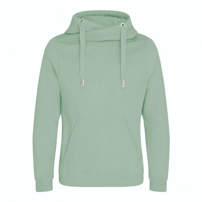 CROSS NECK HOODIE - Dusty Green, #759d8b<br><small>UT-awjh021dugn-2xl</small>