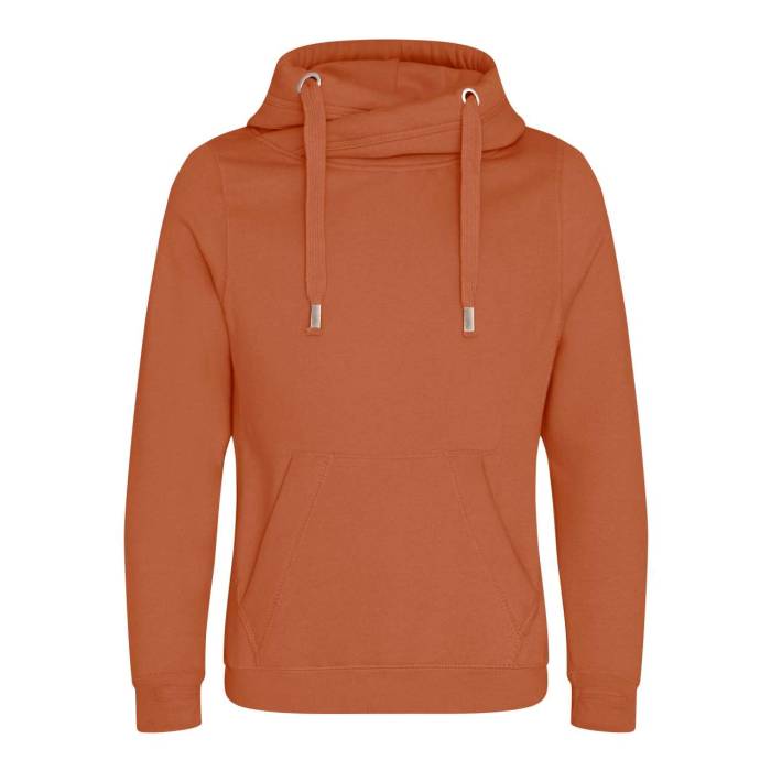 CROSS NECK HOODIE - Ginger Biscuit, #8F3923<br><small>UT-awjh021gib-2xl</small>
