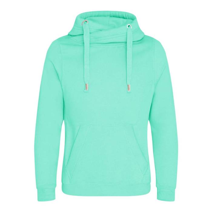 CROSS NECK HOODIE - Peppermint, #98DBCE<br><small>UT-awjh021pp-l</small>