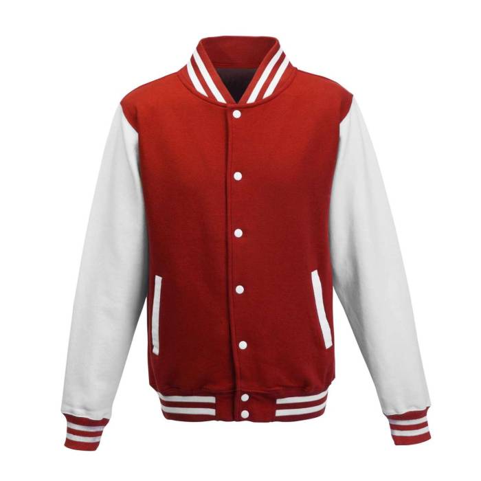 VARSITY JACKET - Fire Red/Arctic White, #BA0C2F/#FFFFFF<br><small>UT-awjh043fr/awh-2xl</small>