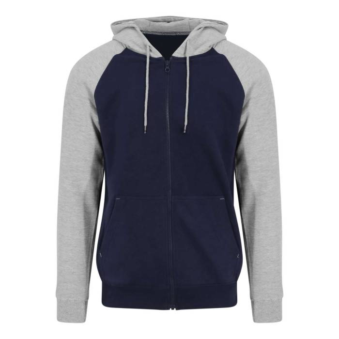 BASEBALL ZOODIE - Oxford Navy/Heather Grey, #13294B/#A2AAAD<br><small>UT-awjh063onv/hgr-2xl</small>
