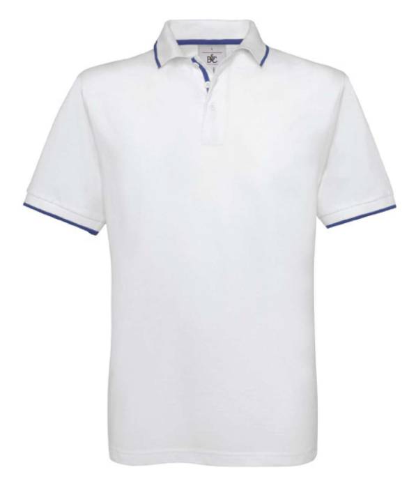 B&C SAFRAN SPORT - White/Royal Blue, #FFFFFF/#104D90<br><small>UT-bcpu413wh/ro-m</small>