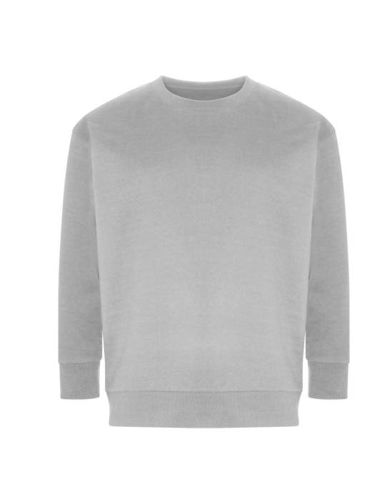 CRATER RECYCLED SWEATSHIRT - Heather Grey, #B9B9B7<br><small>UT-ea032hgr-xl</small>