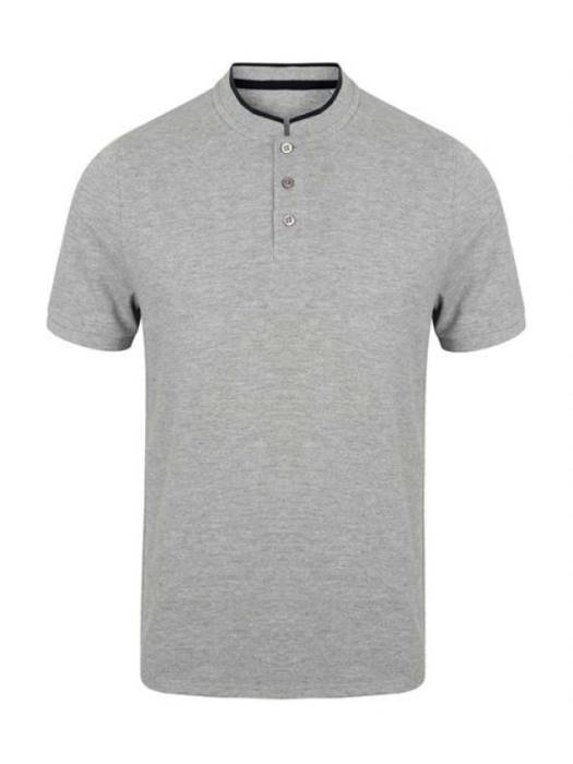 STAND COLLAR STRETCH POLO SHIRT