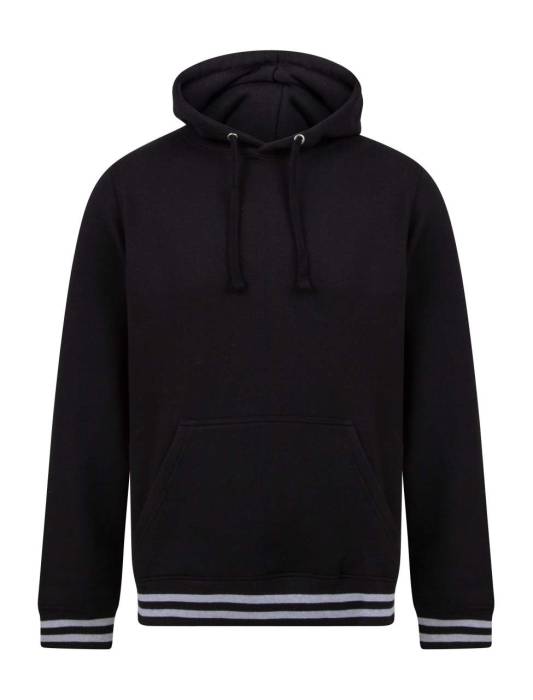 HOODIE WITH STRIPED CUFFS