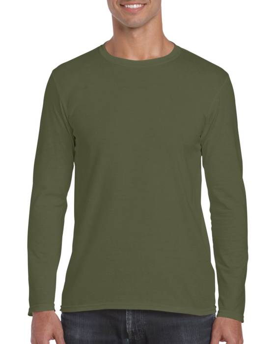 SOFTSTYLE® FELNŐTT HOSSZÚ UJJÚ PÓLÓ - Military Green, #63655A<br><small>UT-gi64400mi-m</small>