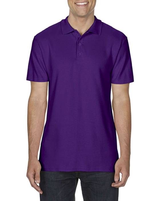 SOFTSTYLE® ADULT DOUBLE PIQUÉ POLO - Purple, #3f2a56<br><small>UT-gi64800pu-2xl</small>