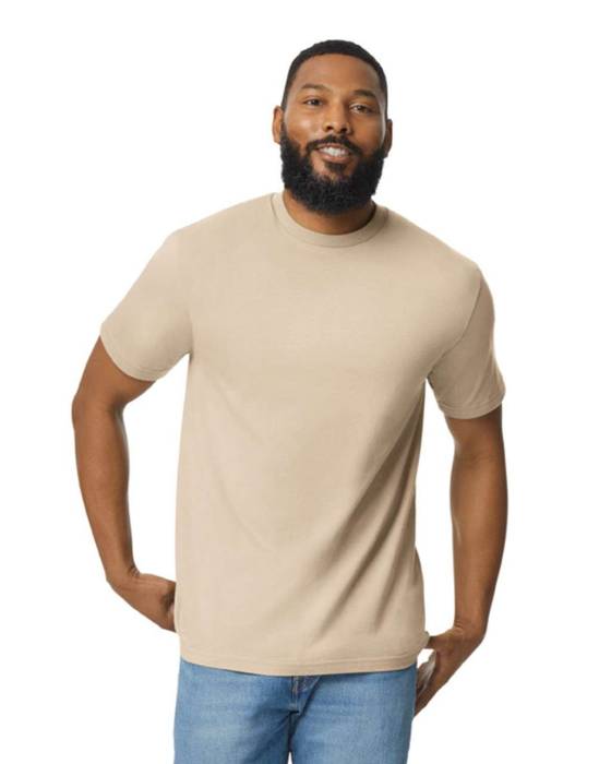 SOFTSTYLE® MIDWEIGHT ADULT T-SHIRT - Sand, #CABFAD<br><small>UT-gi65000sa-l</small>