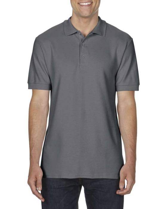 PREMIUM COTTON® ADULT DOUBLE PIQUÉ POLO - Charcoal, #66676C<br><small>UT-gi85800ch-2xl</small>