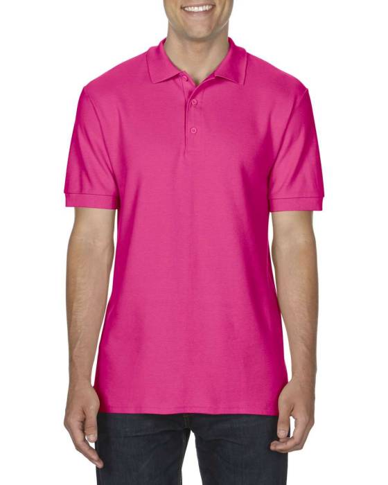 PREMIUM COTTON® ADULT DOUBLE PIQUÉ POLO - Heliconia, #DB3E79<br><small>UT-gi85800he-s</small>