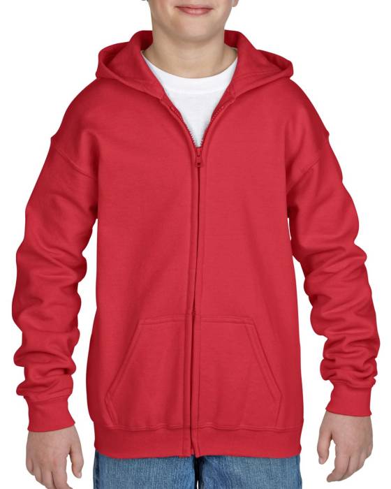 HEAVY BLEND™ YOUTH FULL ZIP HOODED SWEATSHIRT - Red, #B1302A<br><small>UT-giB18600re-l</small>