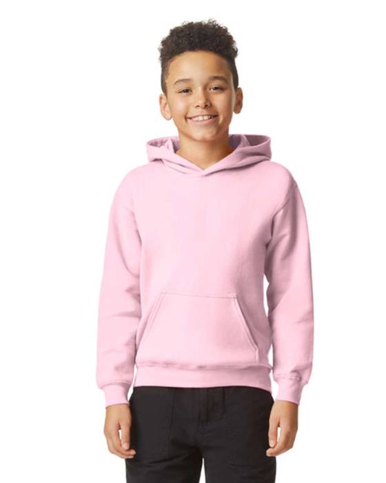 SOFTSTYLE® MIDWEIGHT FLEECE YOUTH HOODIE - Light Pink, #E4BED2<br><small>UT-gibsf500lp-l</small>