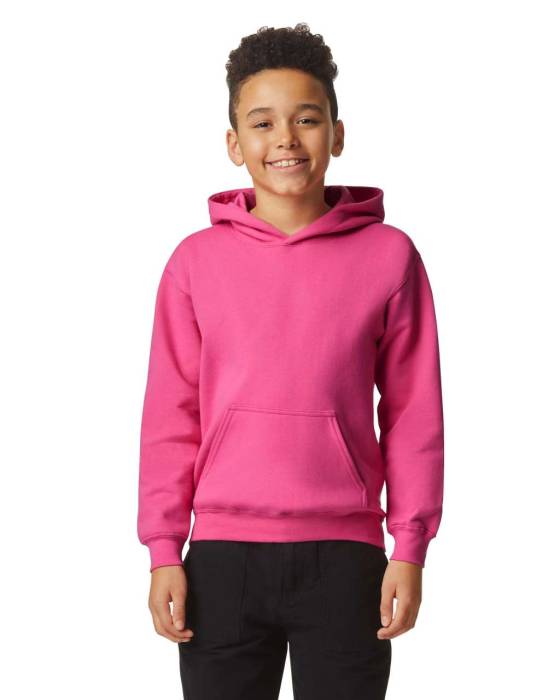 SOFTSTYLE® MIDWEIGHT FLEECE YOUTH HOODIE - Pink Lemonade, #F04E98<br><small>UT-gibsf500ple-m</small>